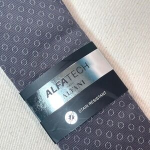 Alfani Mens Classic Gray Micro Dot Stain Resistant Necktie NWT